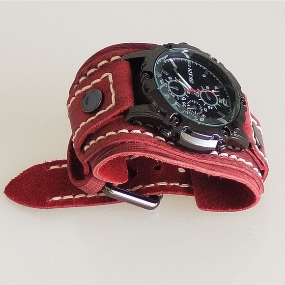 ✨✨BRAND NEW Punk Style Vintage Handmade Leather Watch - Picture 9 of 9
